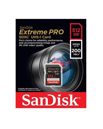 SanDisk Extreme PRO SDXC 512GB 200MB/s Memory Card