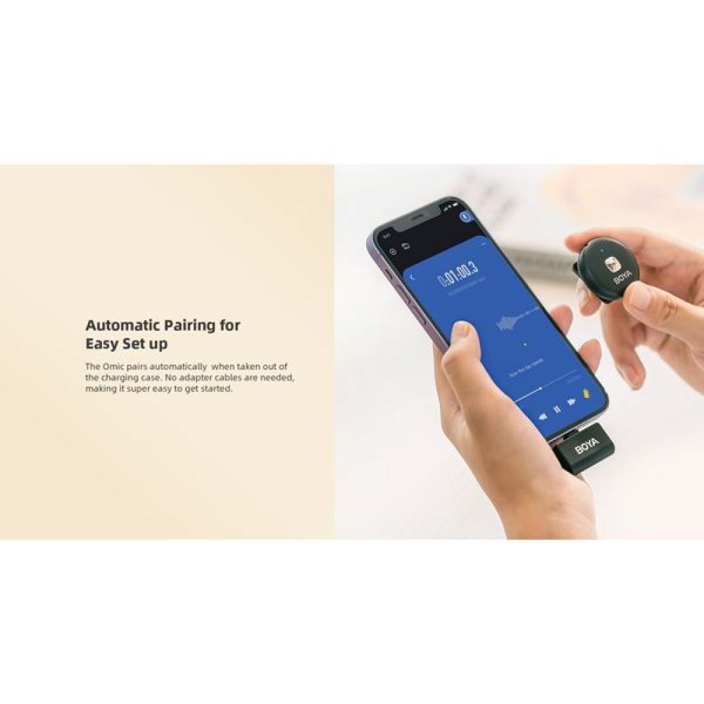 Boya Omic-D Ultra-compact 2.4GHz Wireless Microphone System for Lightning Devices