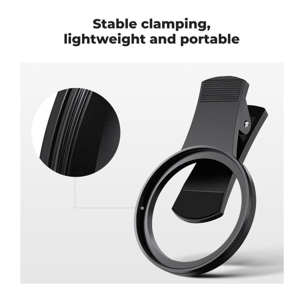K&F 52mm Clip-on ND2-400 Phone Camera Lens Filter Kit, Adjustable Neutral Density Filter Compatible models: iPhone 15 series / 14 series / 13 series / 12 series / 11 series
