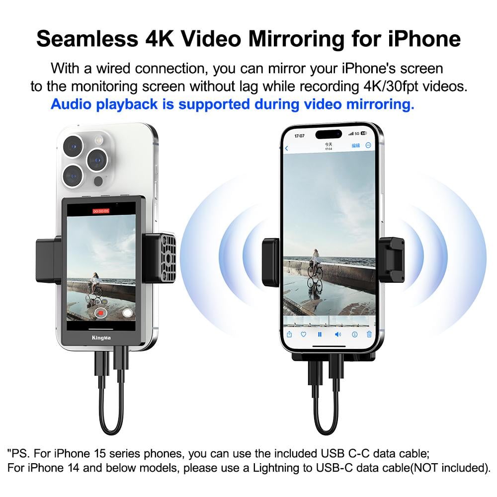 Phone Vlog Selfie Monitor Screen,Magnetic Mount