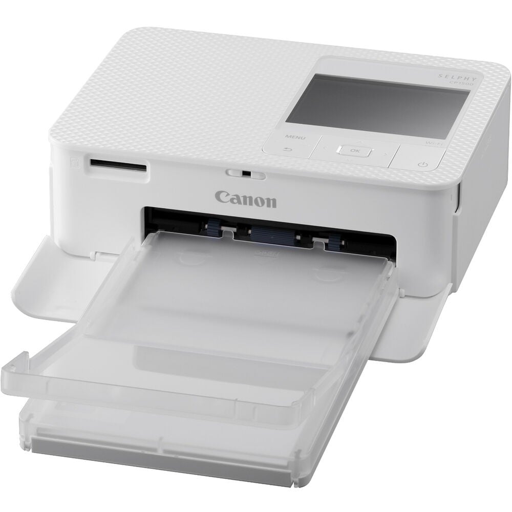 Canon SELPHY CP1500 Compact Photo Printer (White) camera box