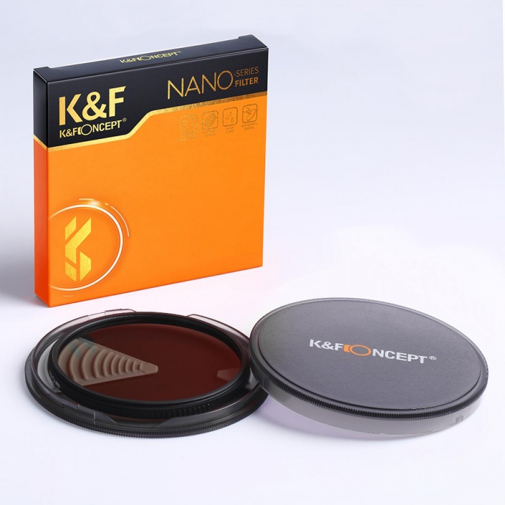 K&F Concept 58mm Nano X Multi-coated Polarized MRC Filter camera box