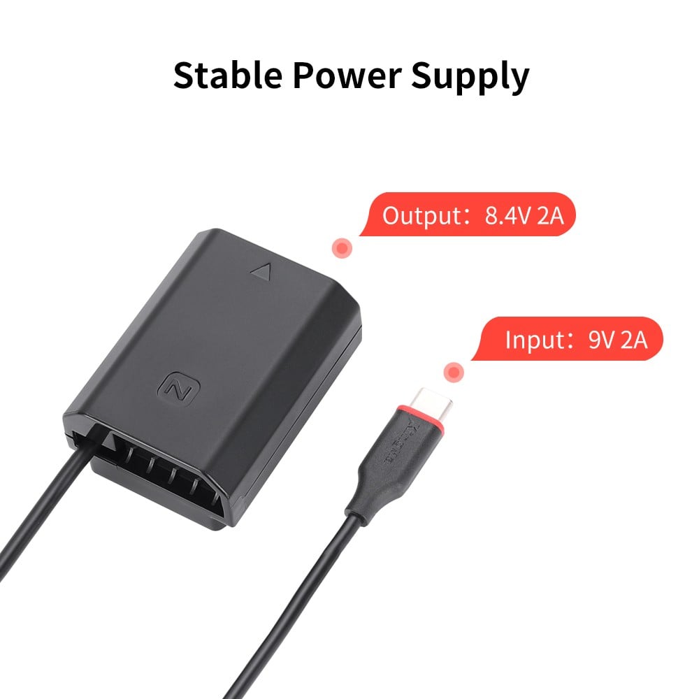 KingMa Portable NP-FZ100 Dummy Battery USB-C