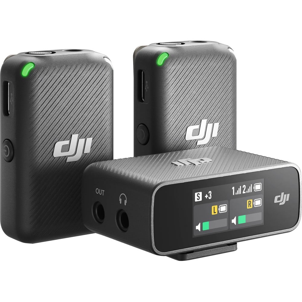 DJI Mic 2-Person Compact Digital Wireless Microphone System/Recorder for  Camera & Smartphone (2.4 GHz)
