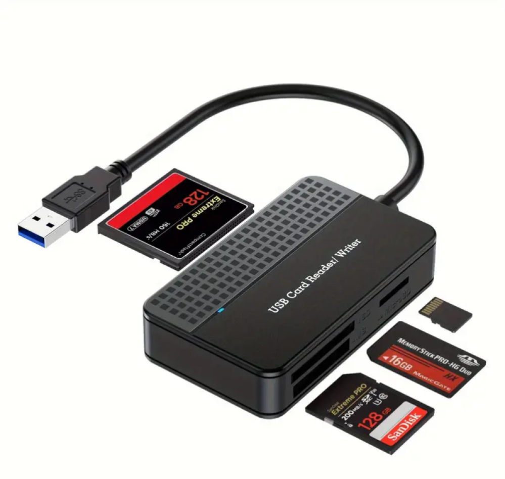 SD Card Reader, 4 In 1 Dual Connector (USB&USB C) USB C To Micro SD Memory Card Reader OTG Adapter-Supports SD/SDHC/SDXC/MMC/Micro SDXC/MS/MS Pro/CF, Compatible With Windows, OS
