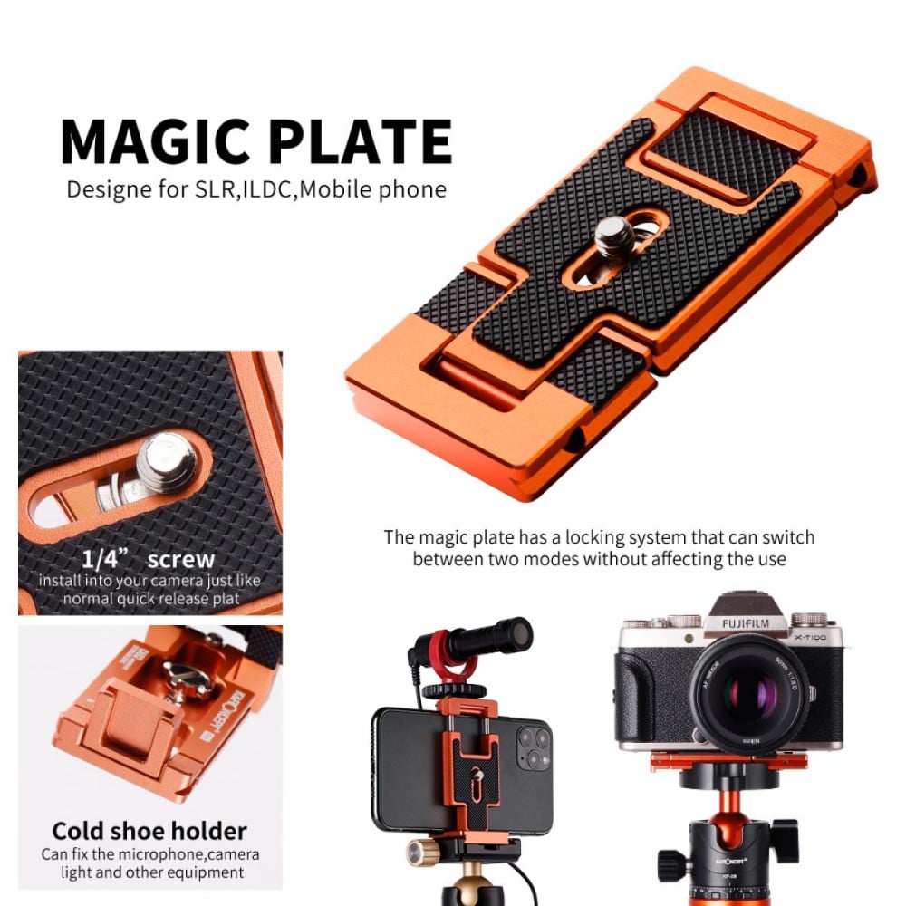 K&F Concept Carbon Fiber Camera Tripod 172cm, Lightweight Compact Tripod Monopod with Ball Head Quick Release Plate Carrying Bag Loading Up to 15KG