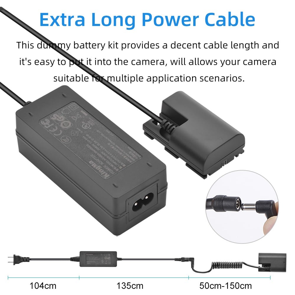 KingMa LP-E6 Dummy Battery kit Fast charger With AC Power Supply Adapter For Canon camera