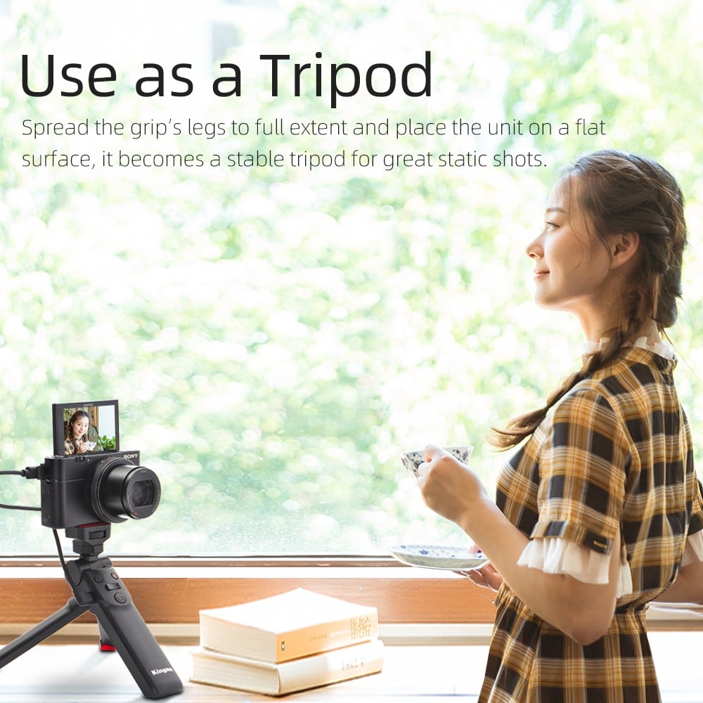 KingMa Vlog Accessories Vlogging Camera Grip Tripod for Sony Digital and Mirrorless Cameras with MULTI Ports