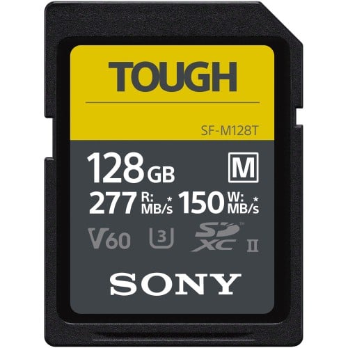 Sony TOUGH-M series SDXC UHS-II Card 128GB, V60, C...
