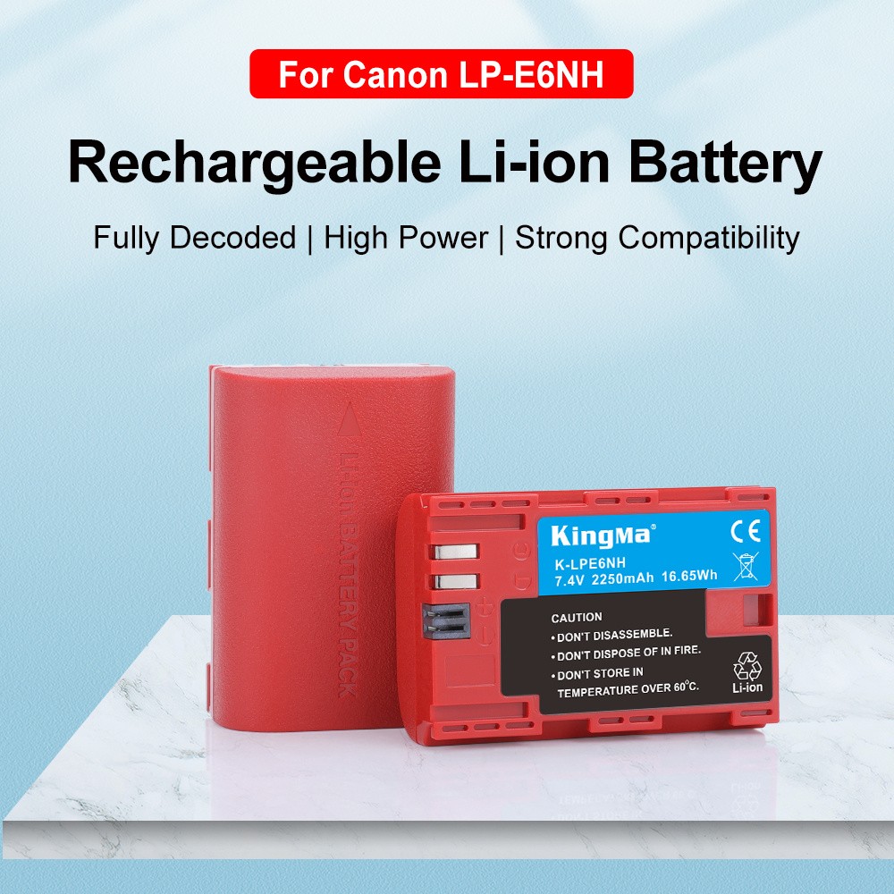 KingMa LP-E6NH Battery For Canon EOS, 2250mAh