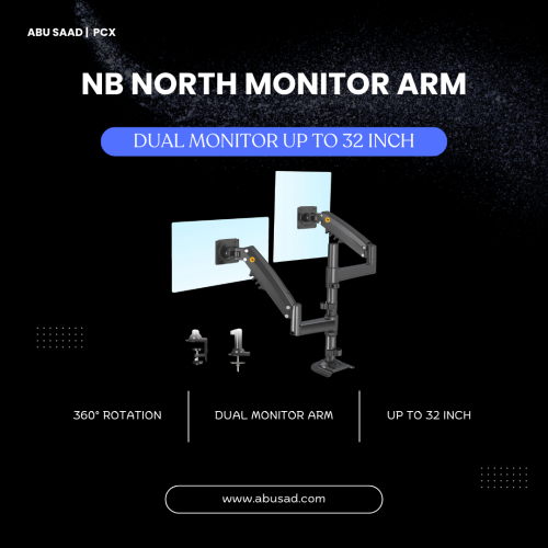 NB North Bayou Dual Monitor Desk Mount Stand Full...
