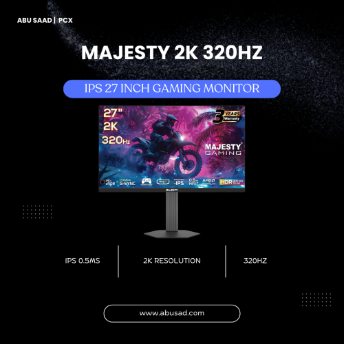 Majesty 27 Inch 2K QHD 2560x1440 Gaming Monitor, I...