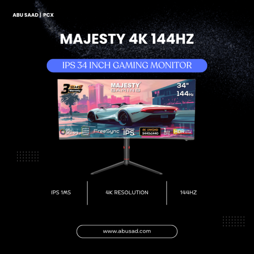 Majesty 34 Inch Curved 4K UWQHD 3440x1440 Gaming M...
