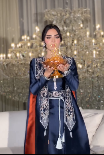 فستان نسائي خامه ميكادو تطريز راقي لون كحلي Dior