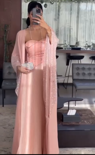 فستان نسائي خامه ميكادو روسي كسرات جازار باربي كلف...