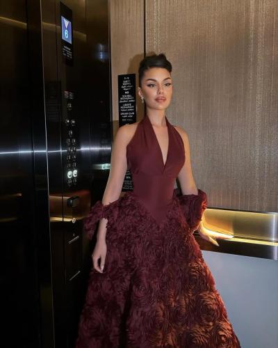 فستان نسائي سهره الصدرباربي وكلوش مورد Dior