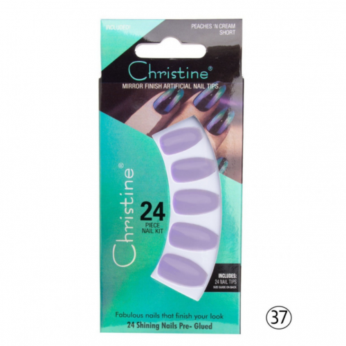 أظافر تركيب لون بنفسجي فاتح