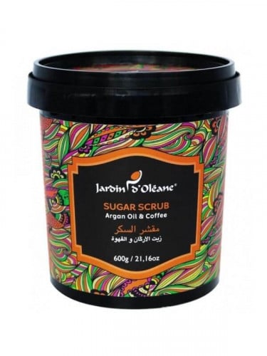 مقشر السكر بزيت الأركان والقهوة من جاردن اوليان - 600 جم