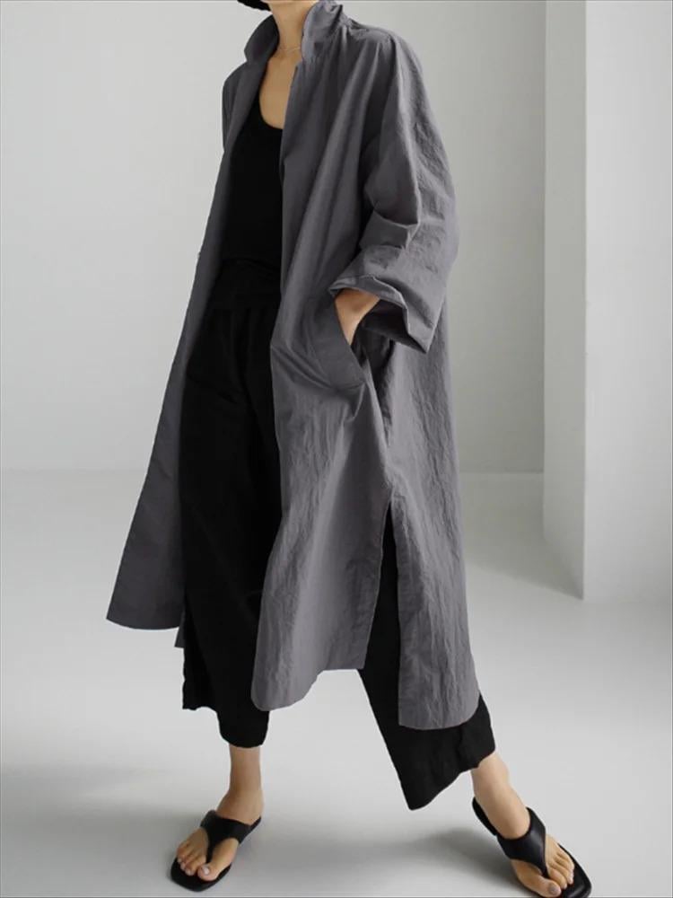 فستان كتان طويل