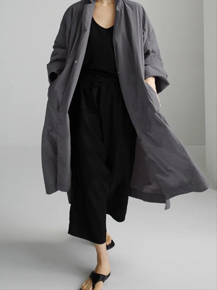 فستان كتان طويل