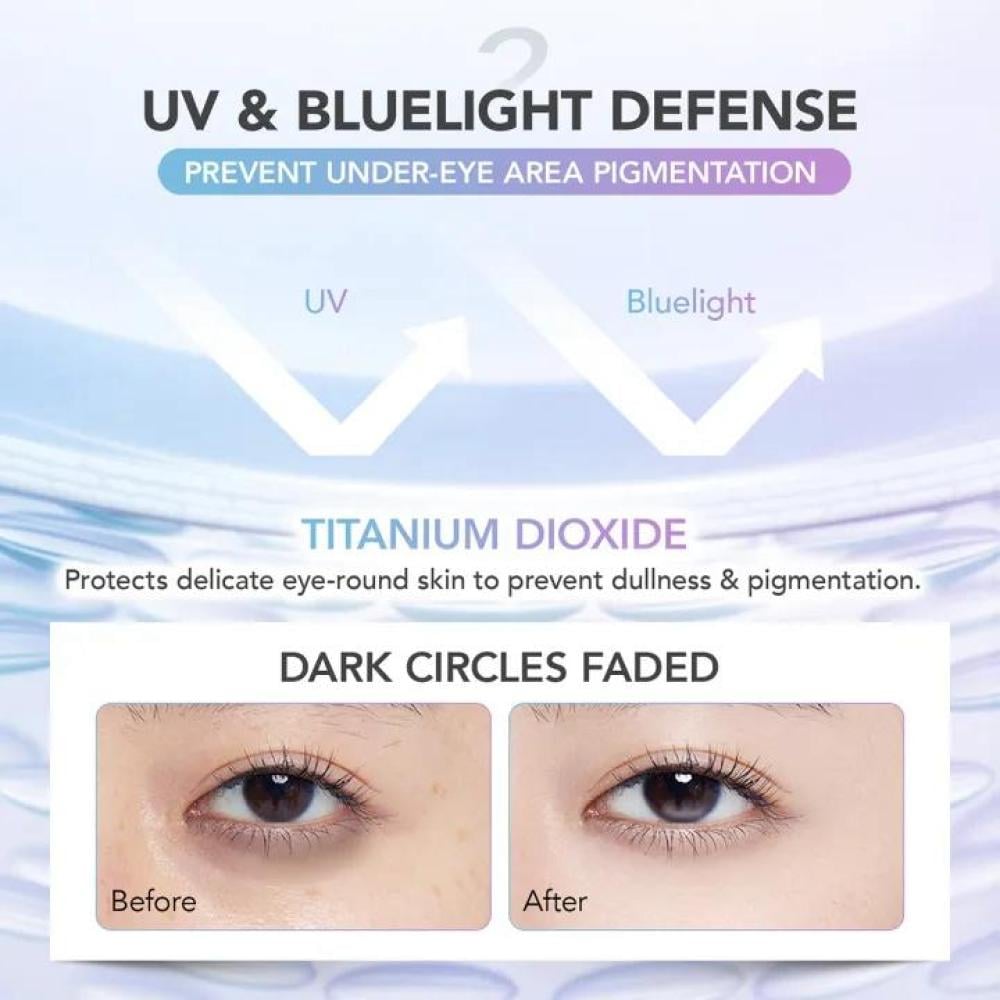 سيروم العيون المتطور Radiance Glow مع ملمس مصل خفيف الوزن، مدعم بفيتامين C 3X، والنياسيناميد، ومستخلص ساكورا، والكولاجين، والببتيدات