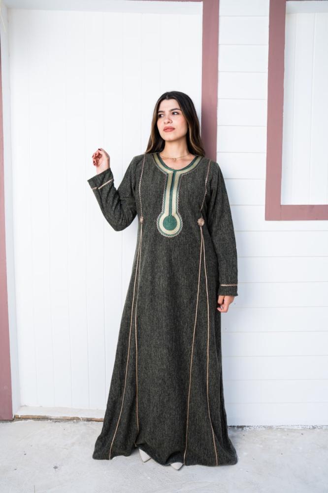 جلابية صوف طبي بطابع أنيق A-193