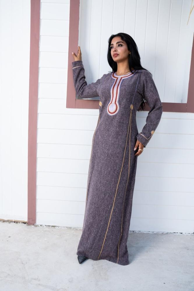 جلابية صوف طبي بطابع أنيق A-193