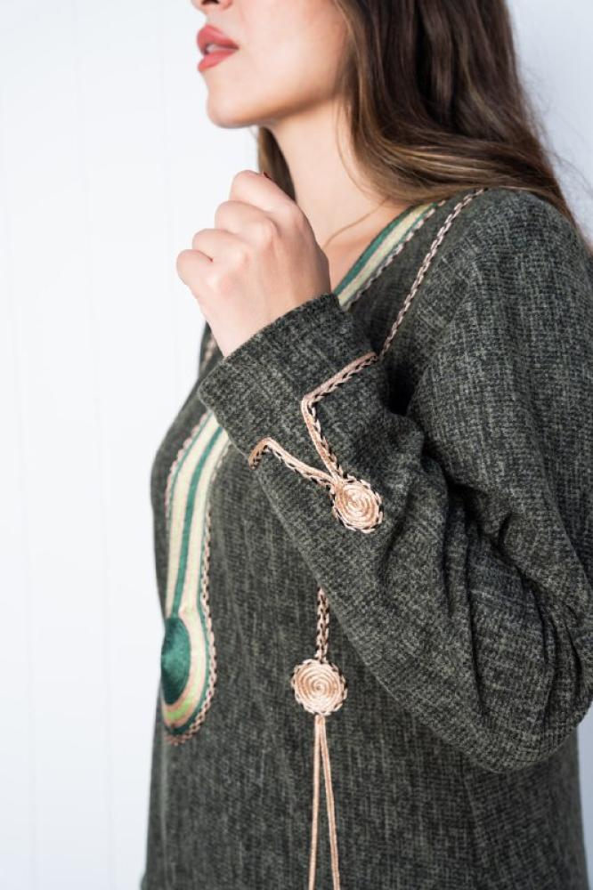 جلابية صوف طبي بطابع أنيق A-193