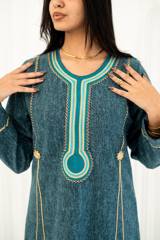 جلابية صوف طبي بطابع أنيق A-193