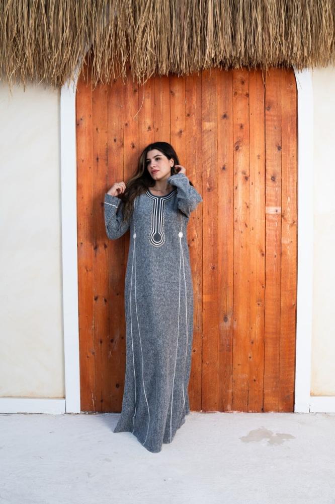 جلابية صوف طبي بطابع أنيق A-193