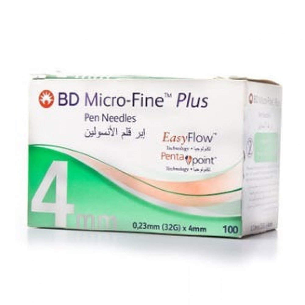 BD Micro Fine Plus Insulin Pen Needles 4 mm 32 G 100 Tablets Al Bedaya International Medical Company
