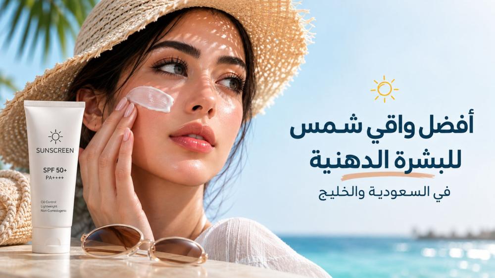 هل واقي الشمس يسبب الحبوب؟ ولماذا يجعل وجهك دهنيًا؟ الدليل الكامل للبشرة الدهنية في السعودية والخليج 2026