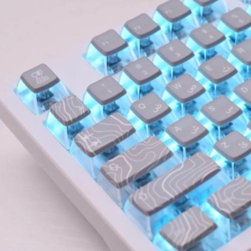 (حجز مسبق) كيكابس - TOPO GRAY KEYCAPS