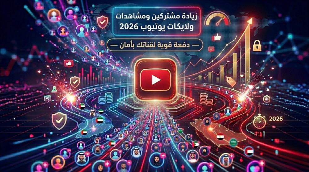 زيادة مشتركين ومشاهدات ولايكات يوتيوب 2026 — دفعة قوية لقناتك بأمان