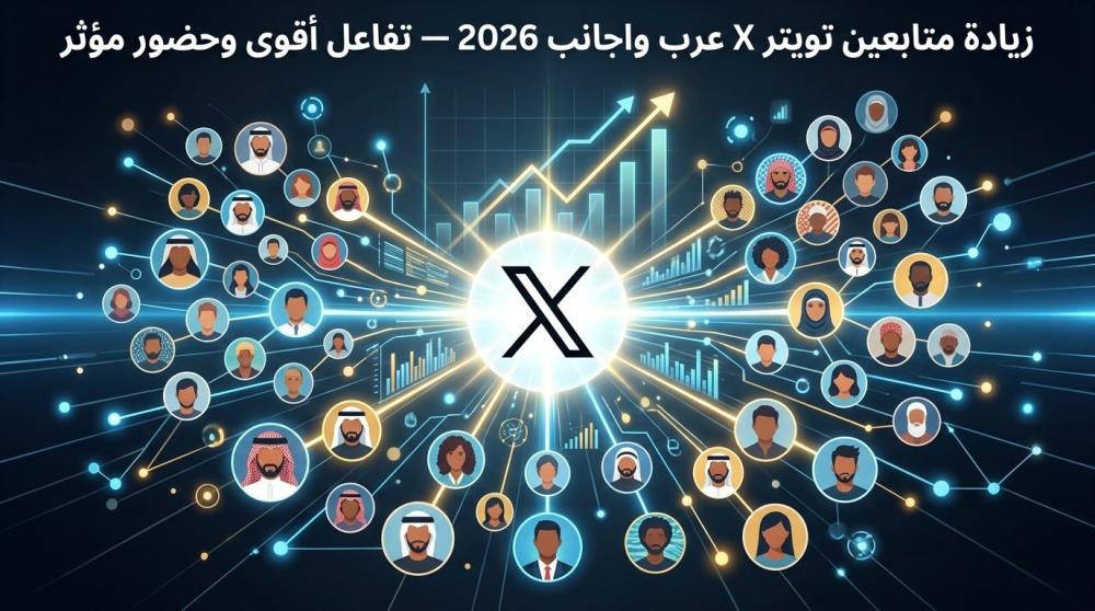 زيادة متابعين تويتر X عرب واجانب 2026 — تفاعل أقوى وحضور مؤثر بأمان