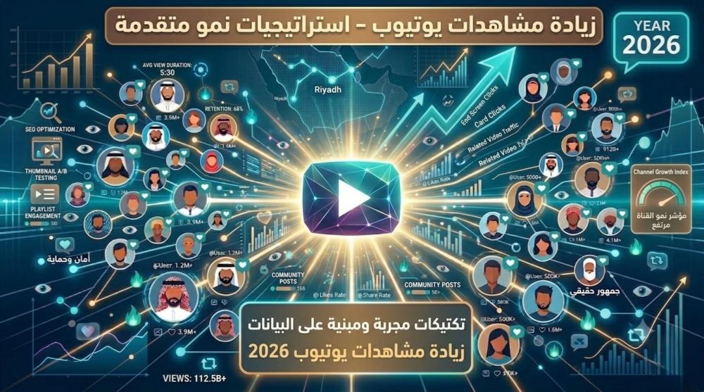 زيادة مشاهدات يوتيوب 2026 — للفيديو والشورتس بأمان