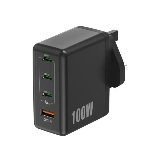 فيش جداري 100 واط ب3 منافذ PD ومنفذ USB من مور باو...