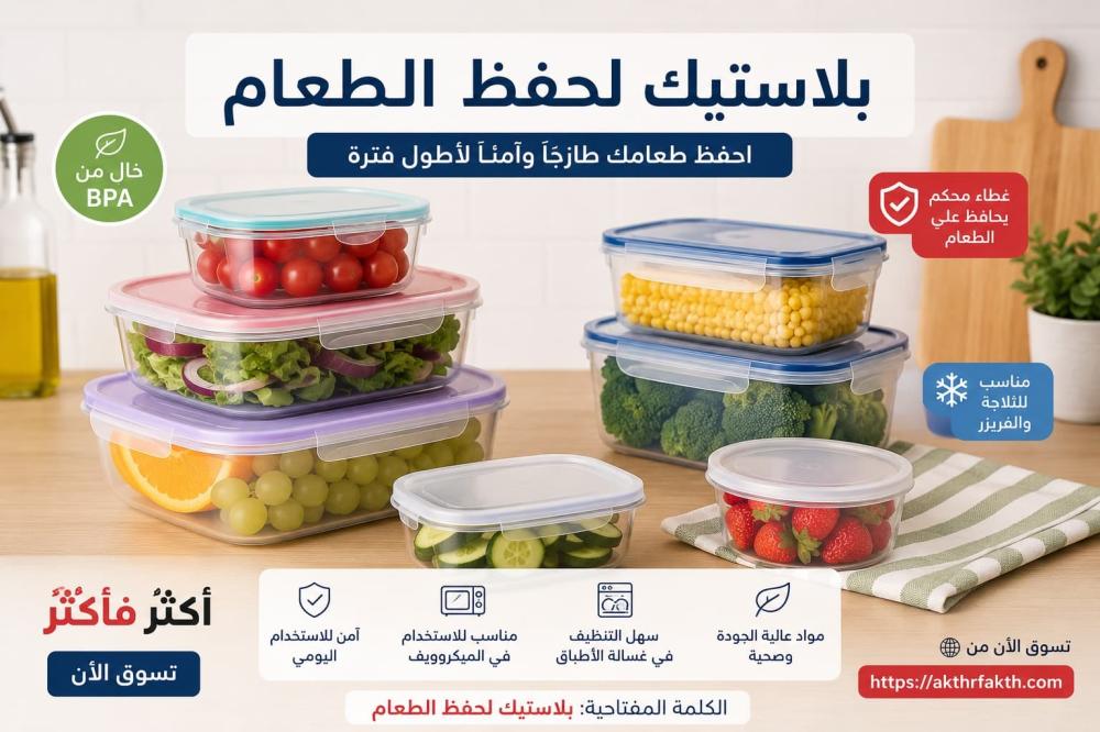 بلاستيك لحفظ الطعام عالي الجودة بغطاء محكم | أكثر فأكثر