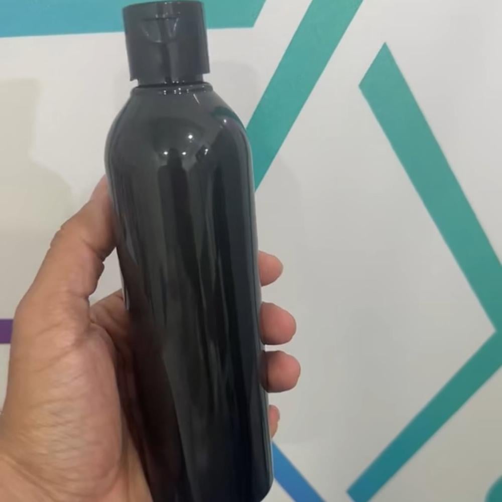 عبوة 250 مل قطر  24 اسود كامل مع غطا قلاب اسود 24حبه