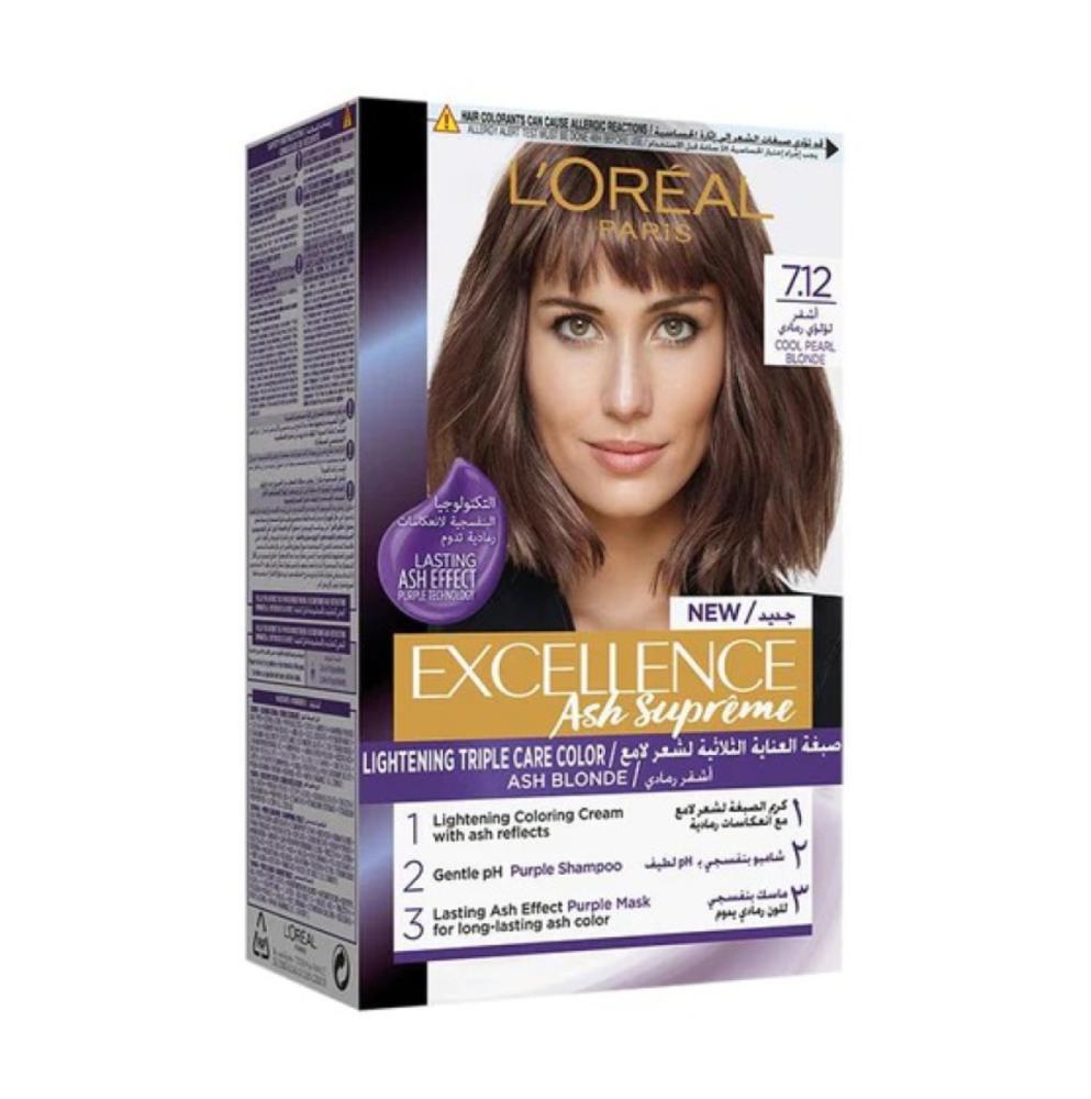 لوريال اكس لانس العناية الثلاثيه لشعر لامع 7.12 اشقر لؤلؤي رمادي