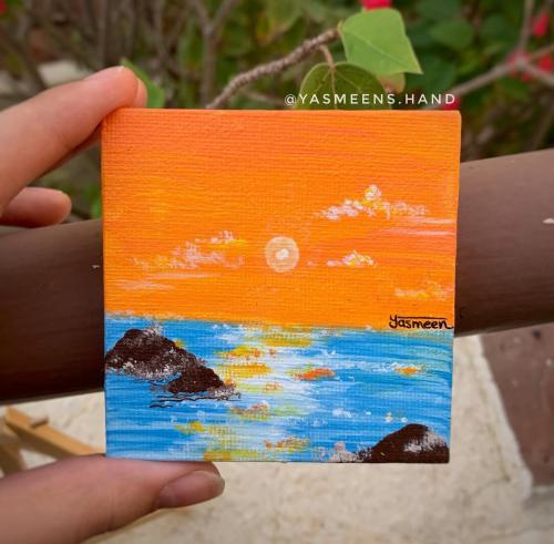 لوحة فنية 8*8 cm
