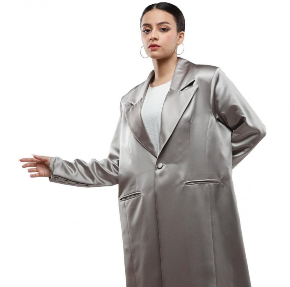 عباية لون رمادي