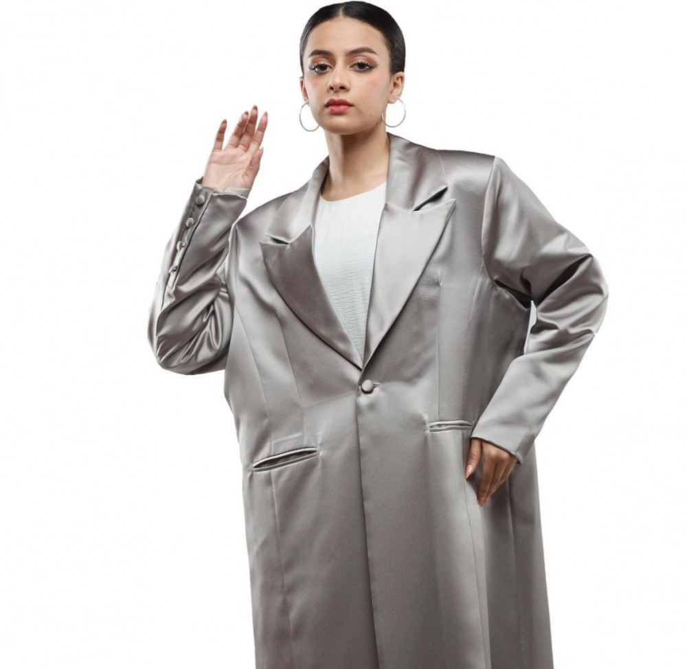 عباية لون رمادي