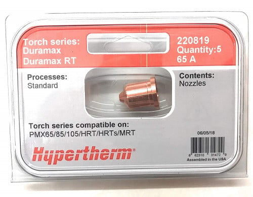 Nozzle 220930  FITS hypertherm  Powermax 65 85 5-pack Aftermarket Consumable 