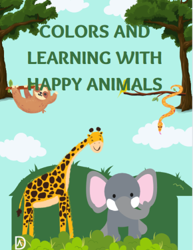 لون وتعلم مع الحيوانات السعيدة (E)