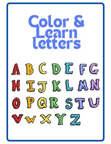 لون وتعلم كتابة الحروف الانجليزية بسهولة