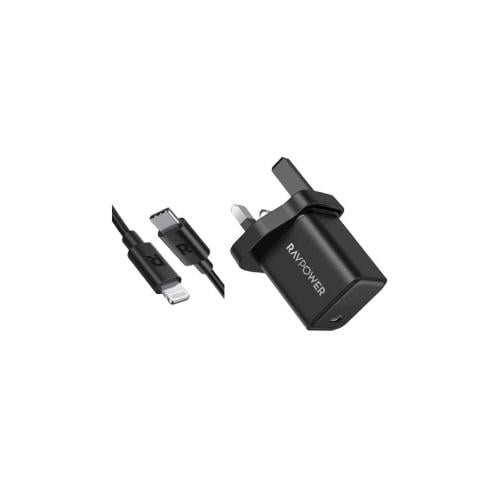 راف باور - شاحن حائط بقدرة 20 واط مع منفذ USB-C مع...