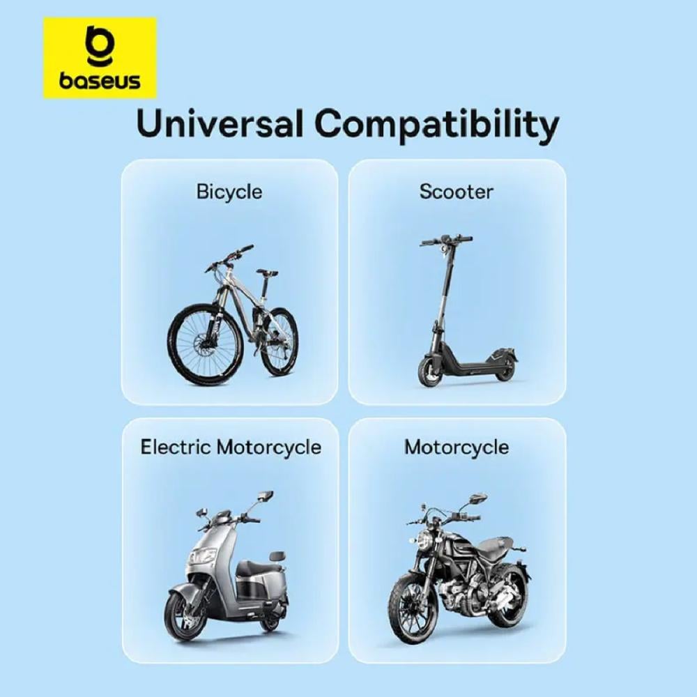 بيسوس - ستاند جوال برايم للدراجة مع مسكة - اسود