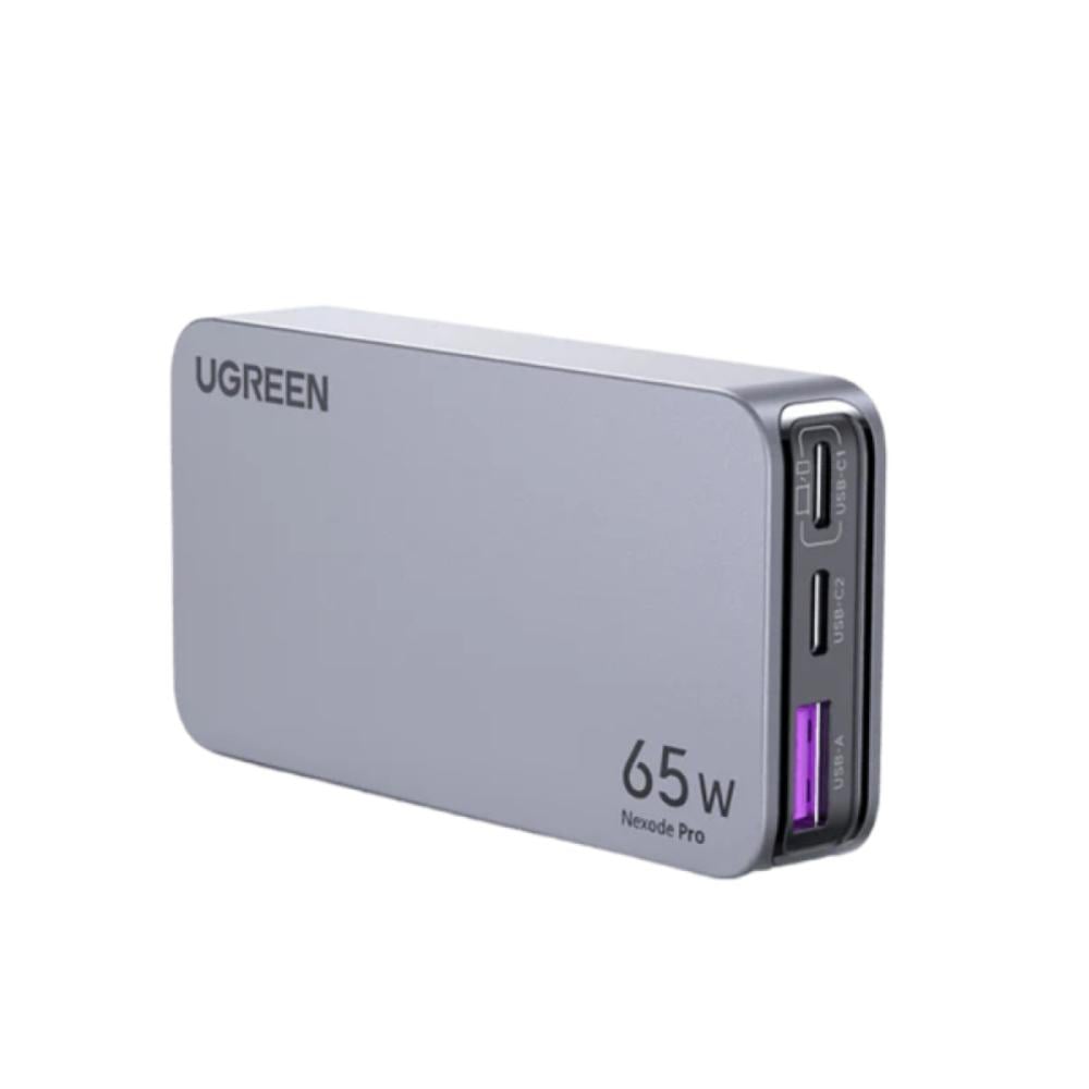 يوجرين - شاحن نيكسود برو 65 واط 3 منافذ شاحن USB فائق النحافة