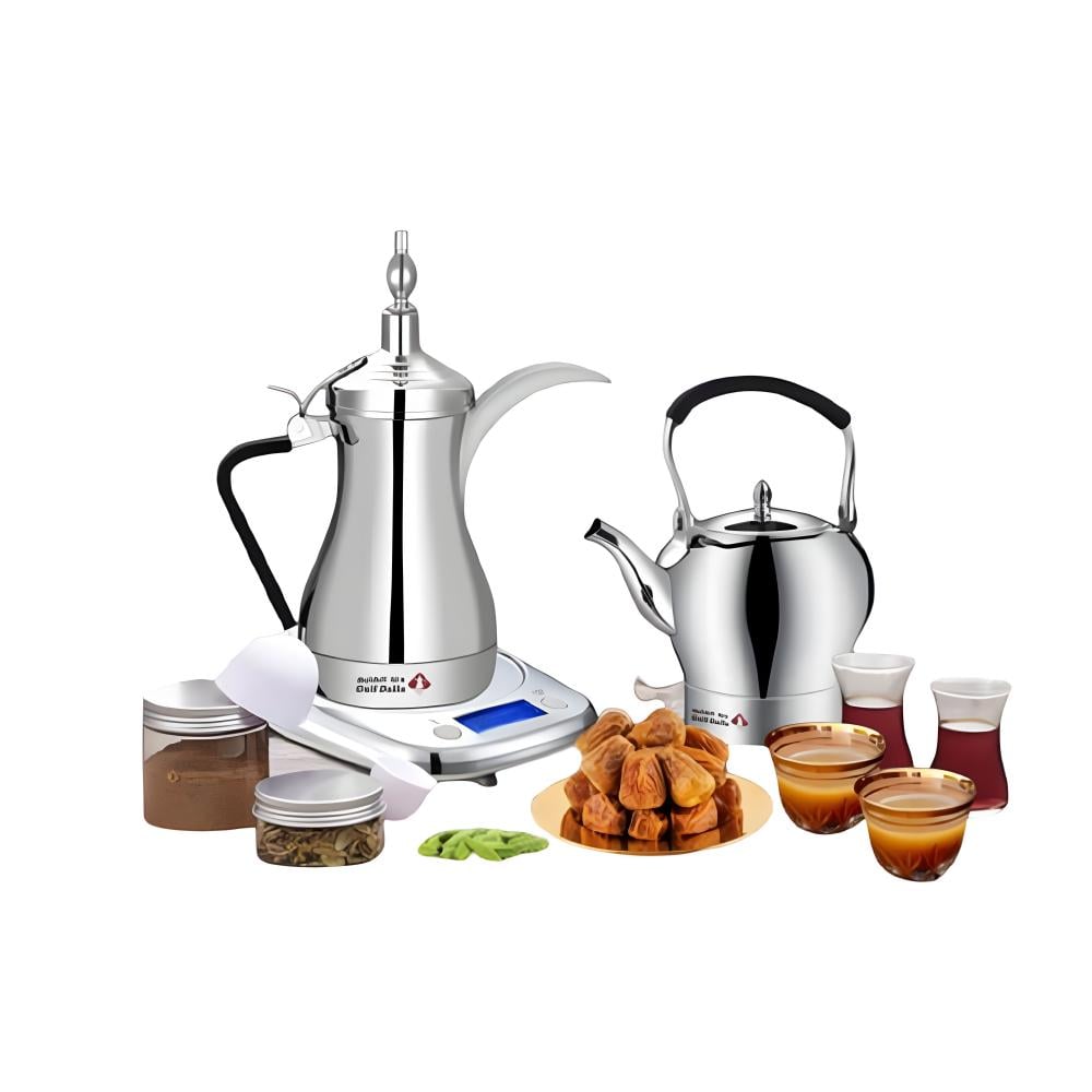 دلة الخليج - صانعة القهوة السعودية الكهربائية 1000 واط سعة 1000 مل